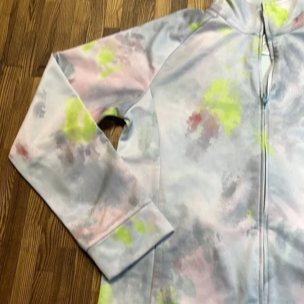 Adidas girls zip up tie-dyed jacket. Size XL/16